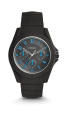 Correa de reloj (Combinación de correa + caja) Fossil FS5222 Silicona Negro 22mm